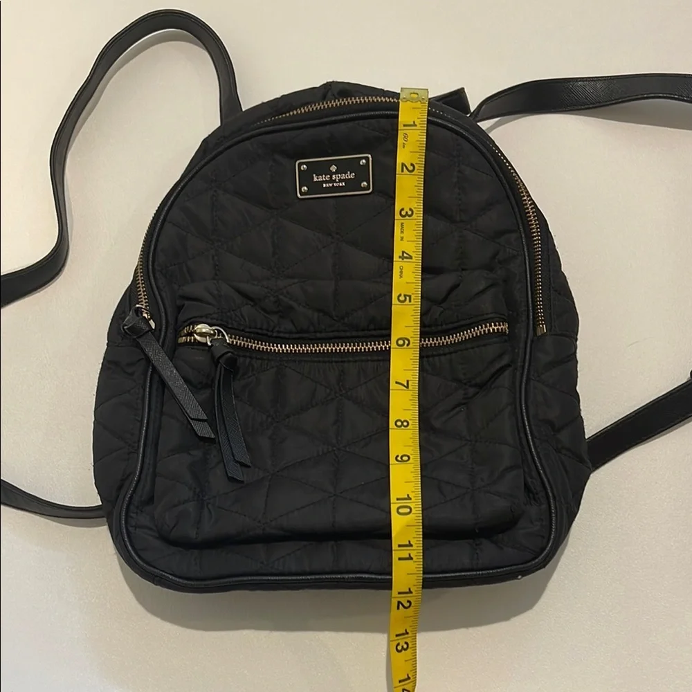 Kate Spade Black Quilted Mini Backpack